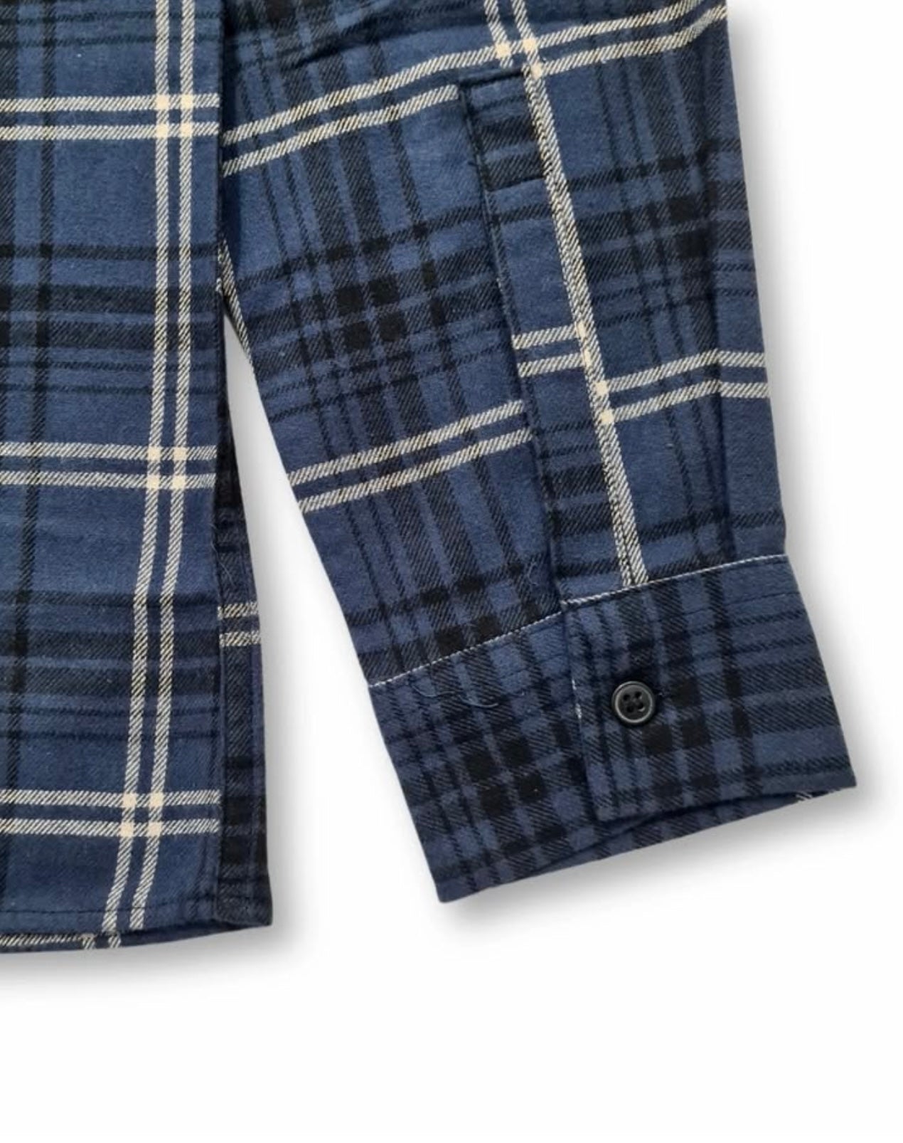New Look Regular Fit Blue Check Cotton Button Cuff Shirt