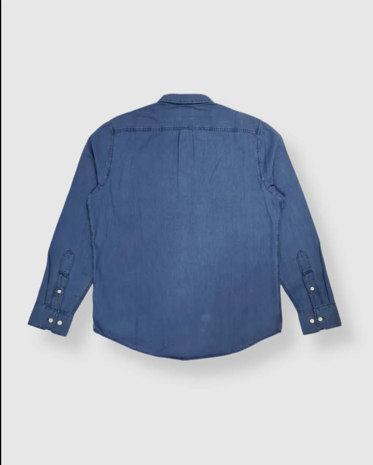 Lee Regular Fit Blue Cotton Button Cuff Shirt