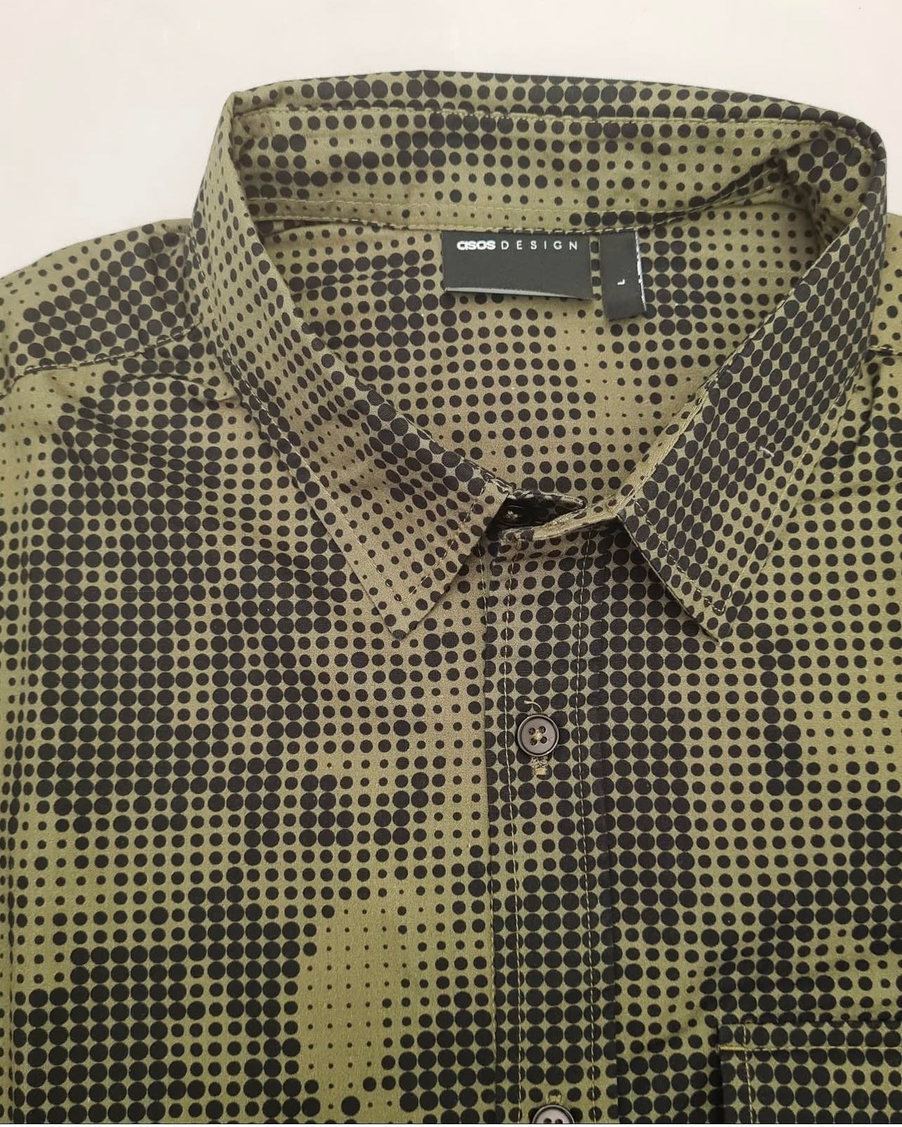 Asos Green Pattern Shirt With Utility Pockets