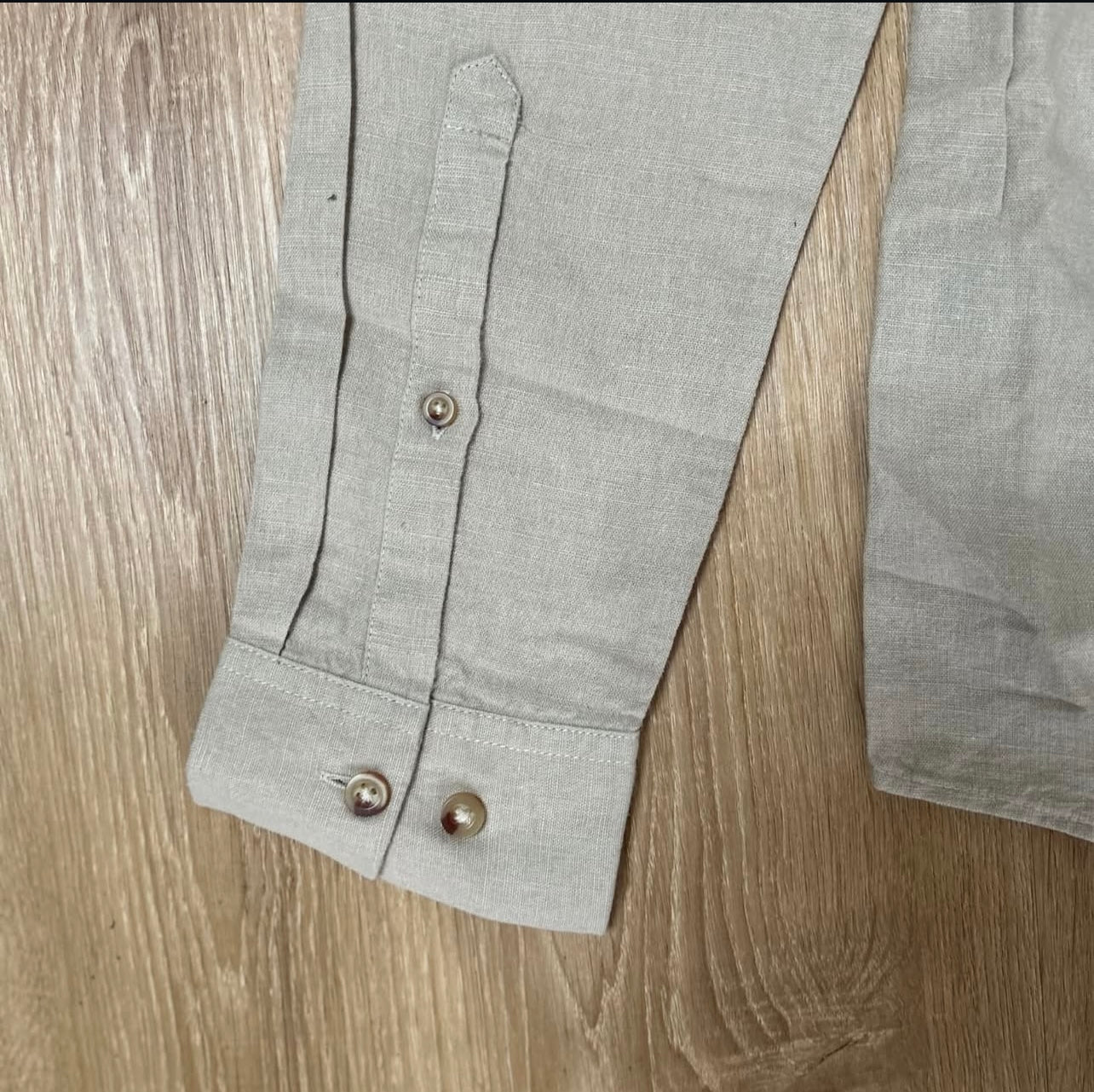 Asos Oatmeal Shirt in Grandad Collar