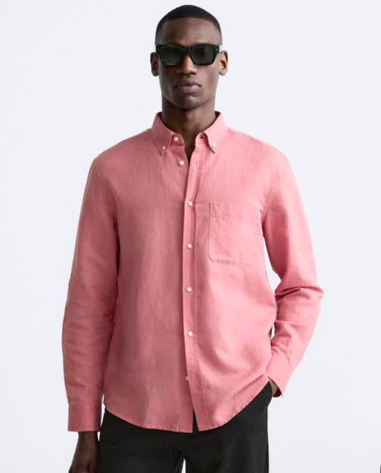 Zara Regular Fit Cotton/ Linen Shirt