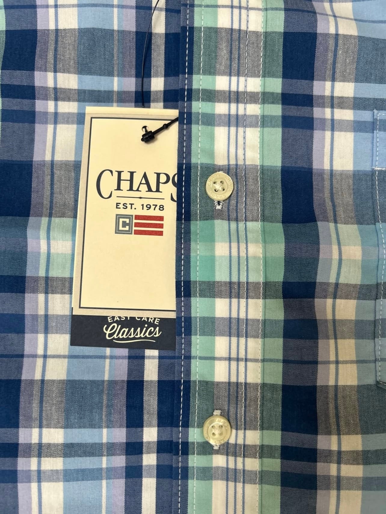 Chaps Blue Plaid Shirt