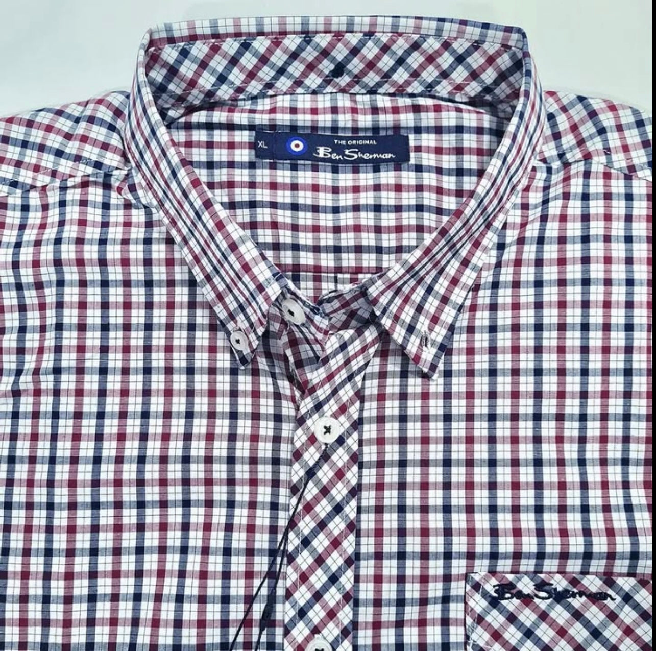 Ben Sherman Regular Fit Check Cotton Button Cuff Shirt