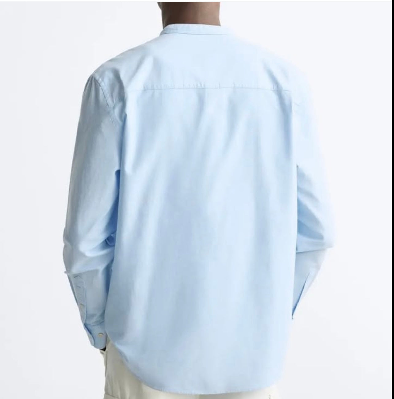 Zara Oxford Cotton Shirt in Blue