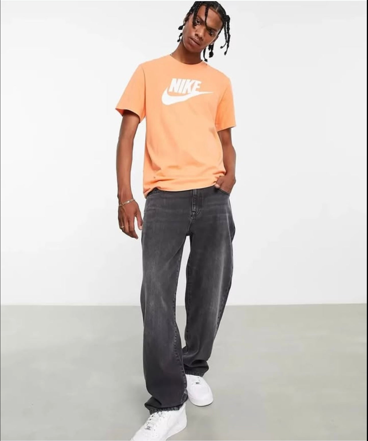 Nike Regular Fit Air Cotton T Shirt in Orange