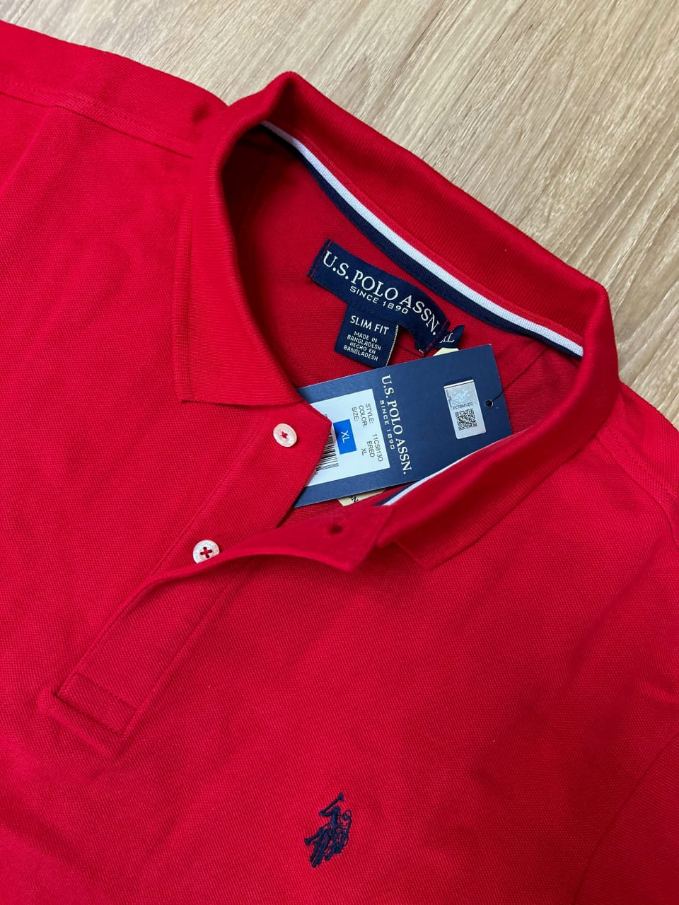 U S Polo Assn Textured Cotton Polo Shirt