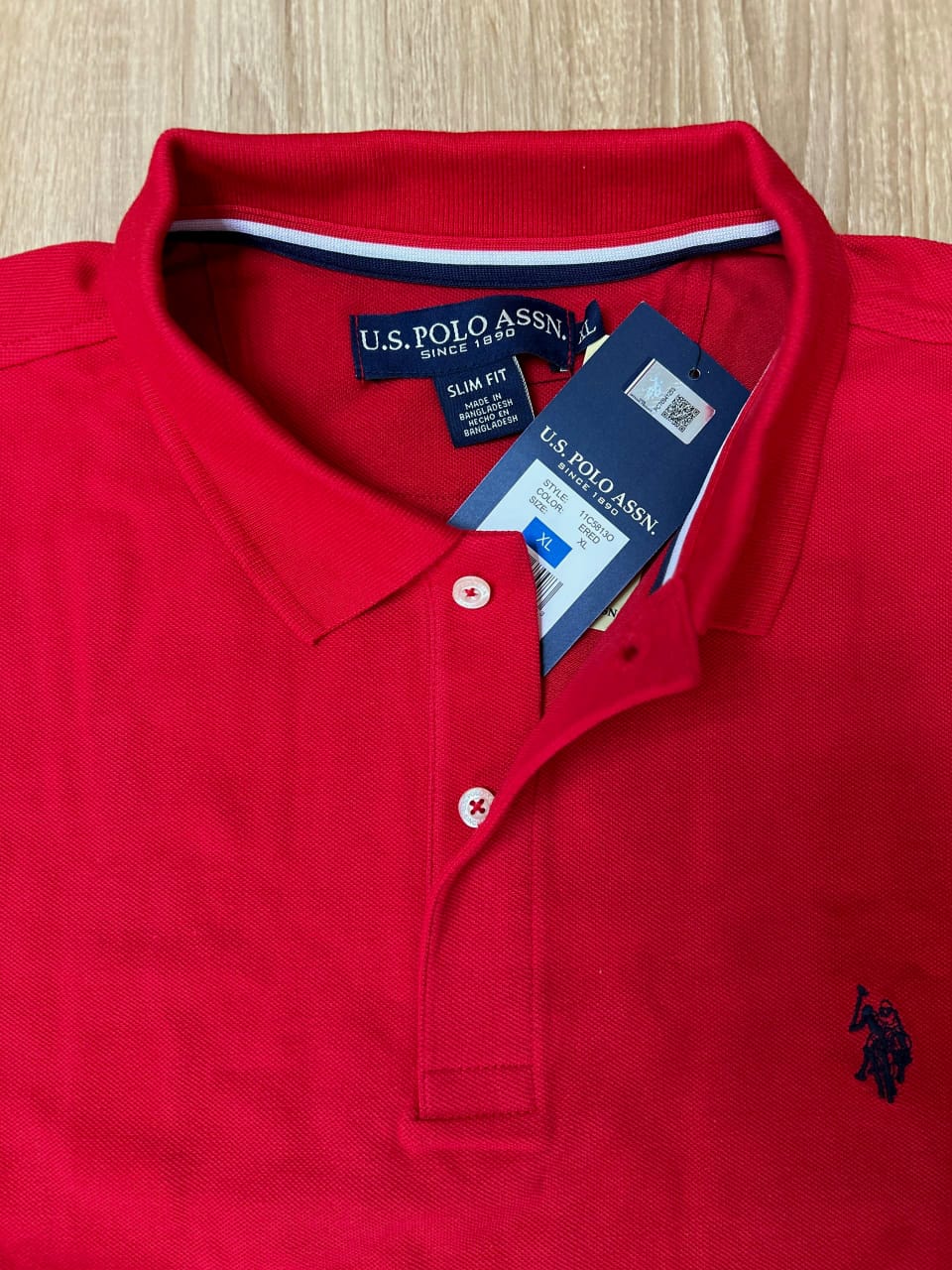 U S Polo Assn Textured Cotton Polo Shirt