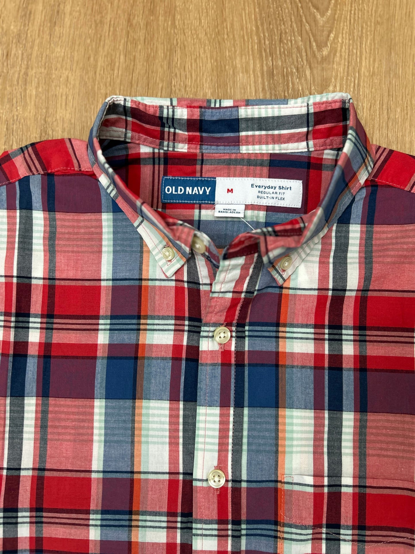 Old Navy Red and Blue Plaid Shirt