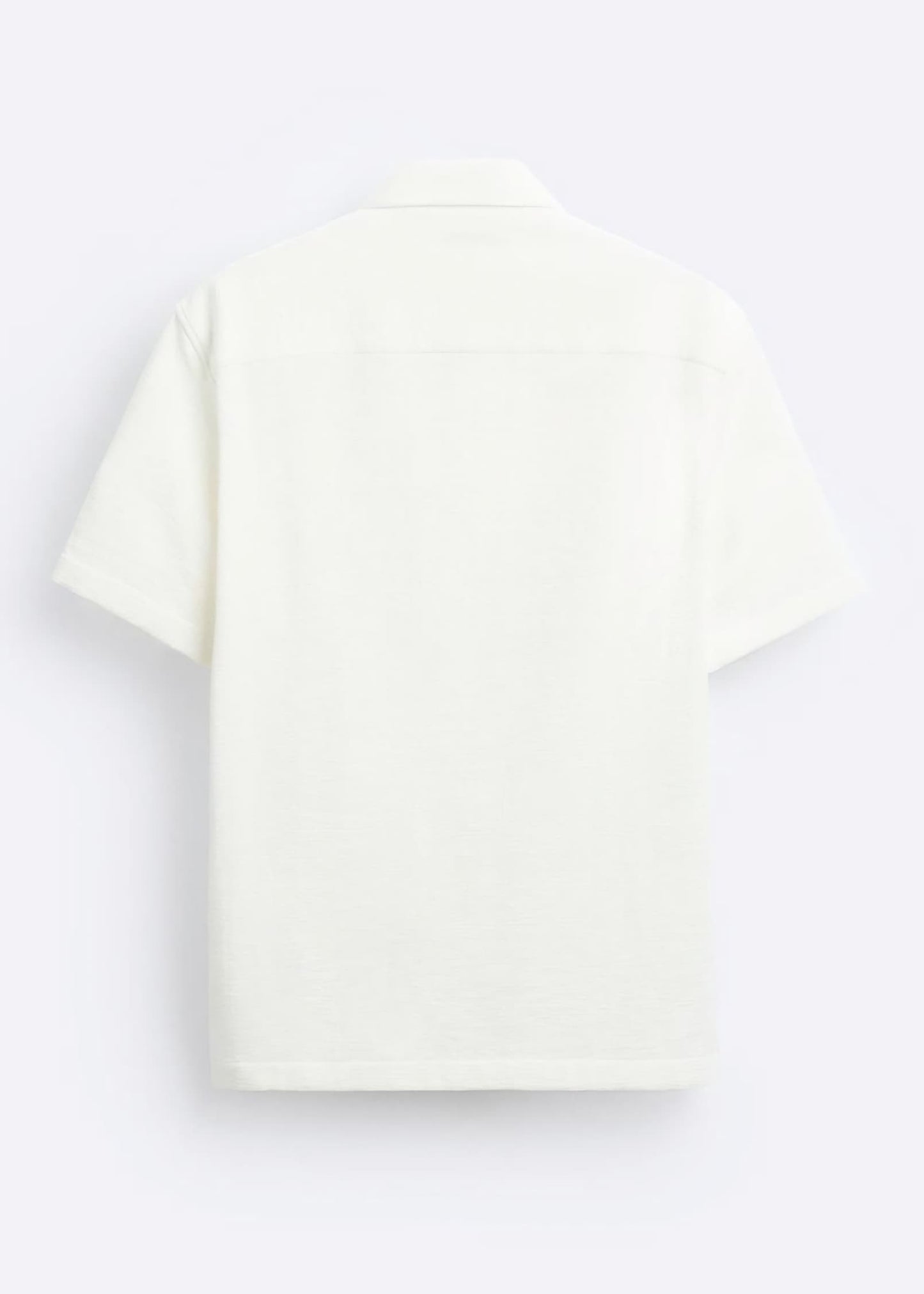 Zara Regular Fit Textured Shirt in Cream
