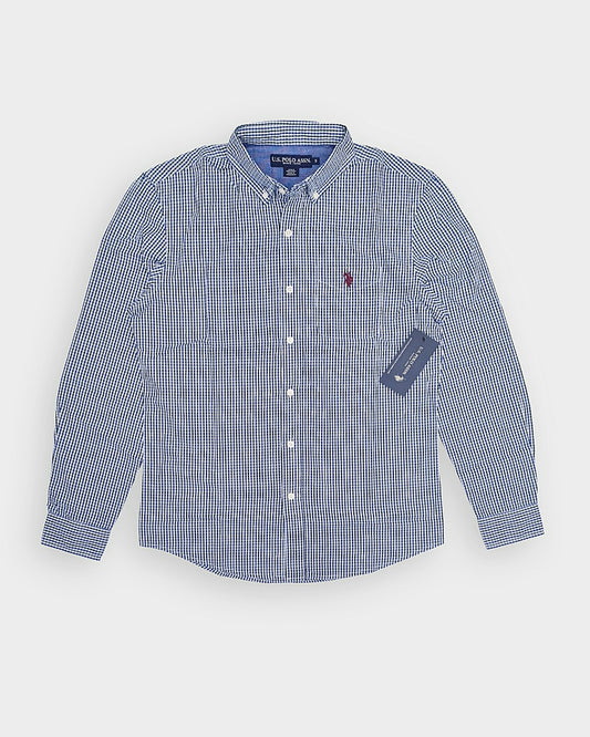 US Polo Assn - Shirt in Blue and Green Check