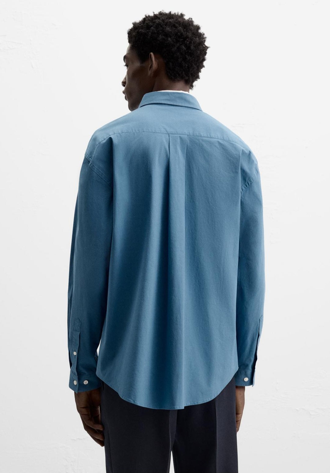 Zara - Regular Fit Cotton Shirt in Blue