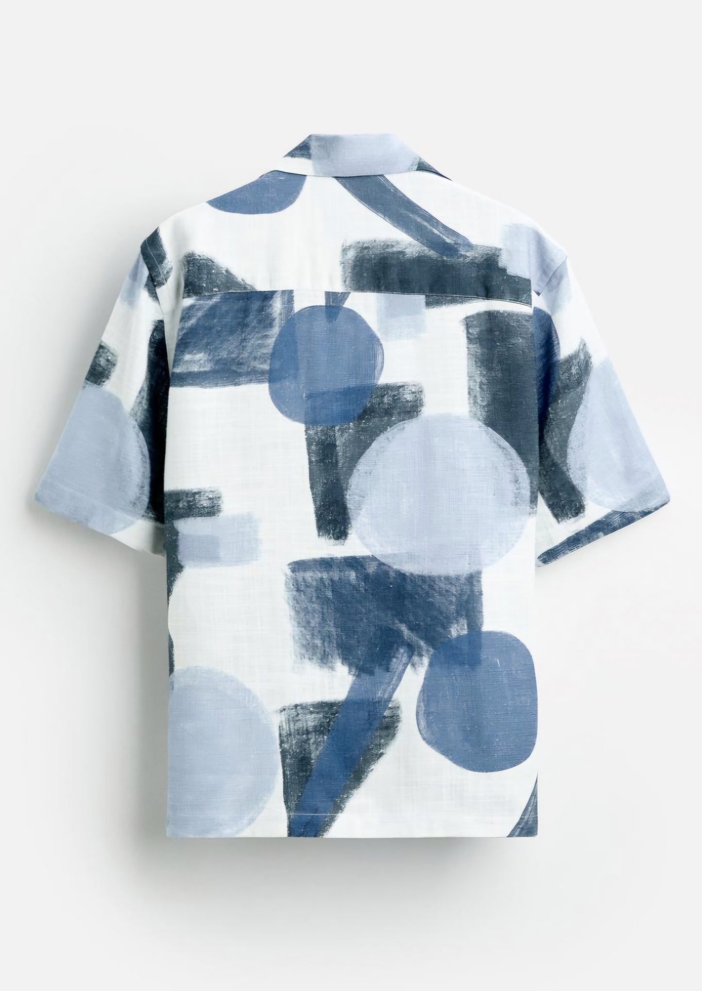 Zara - Regular Fit Abstract Print Shirt in Blue