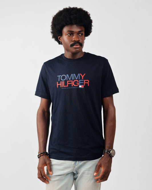 Tommy Hilfiger Regular Fit Navy Brand Love Crew Neck T-shirt