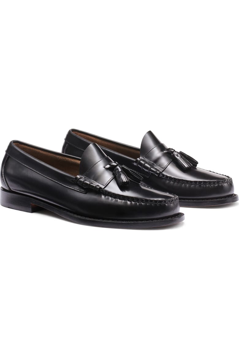 G.H.BASS Weejuns Lennox Tassel Leather Loafers in Black