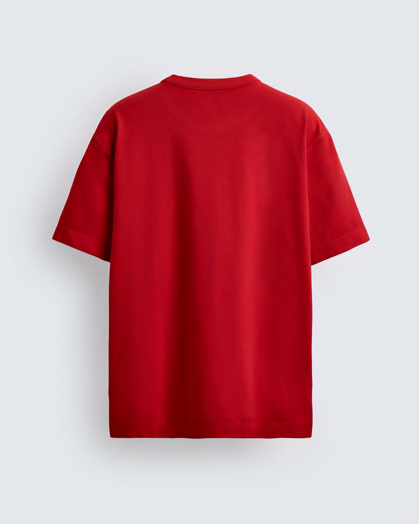 Zara Red Relaxed Fit Binded T-shirt