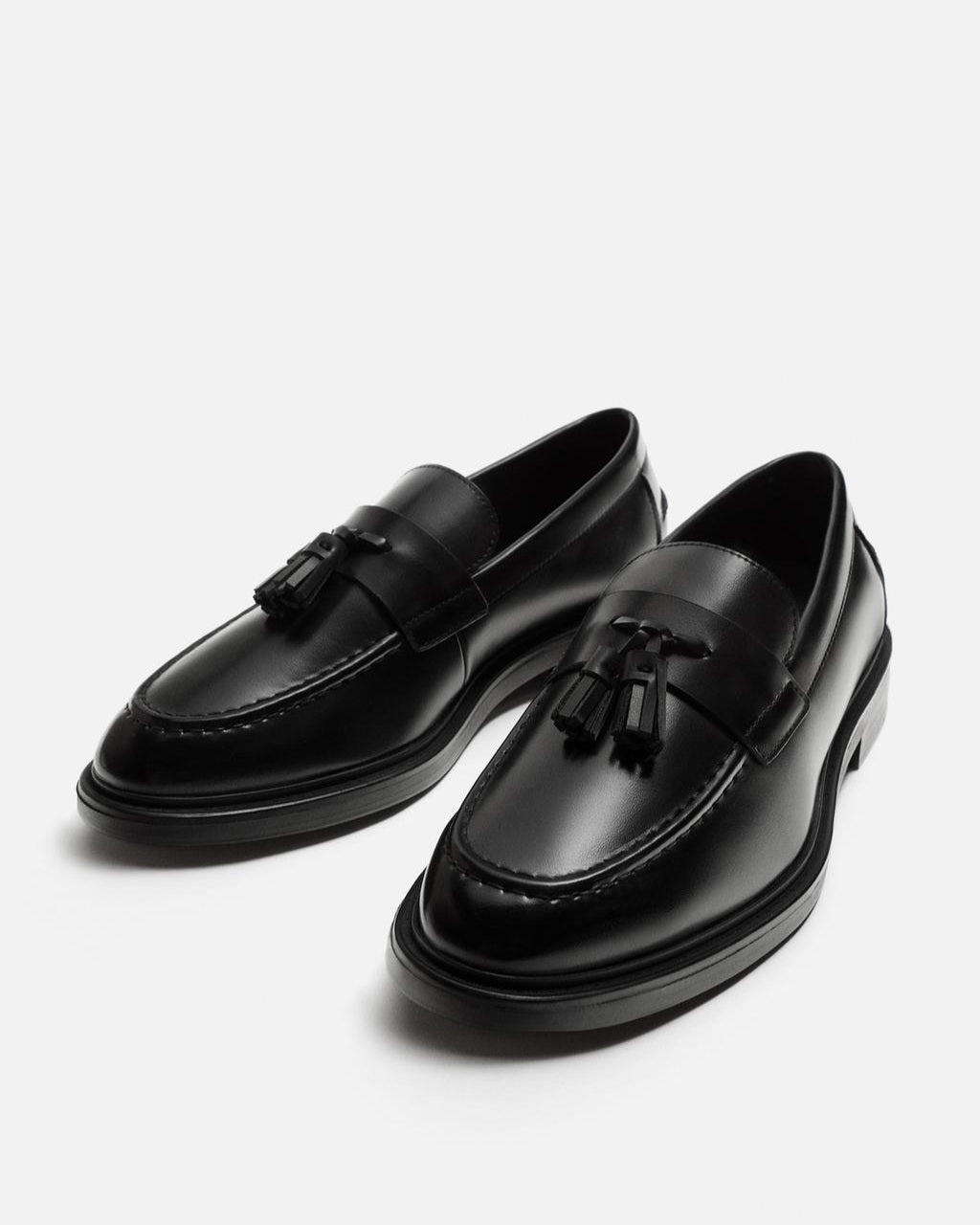Zara Black Tassel Loafers