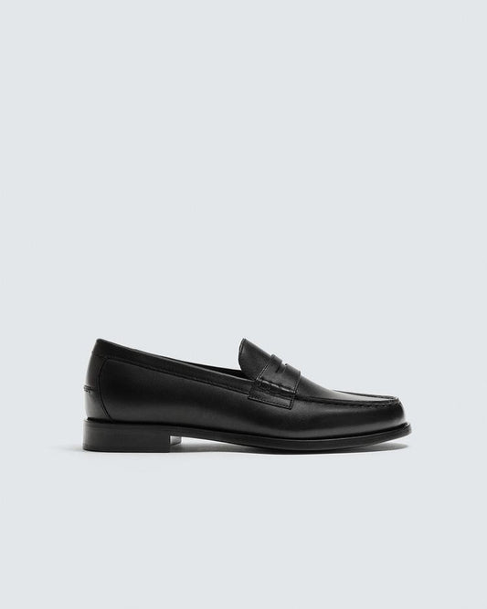 Zara Black Penny Loafers