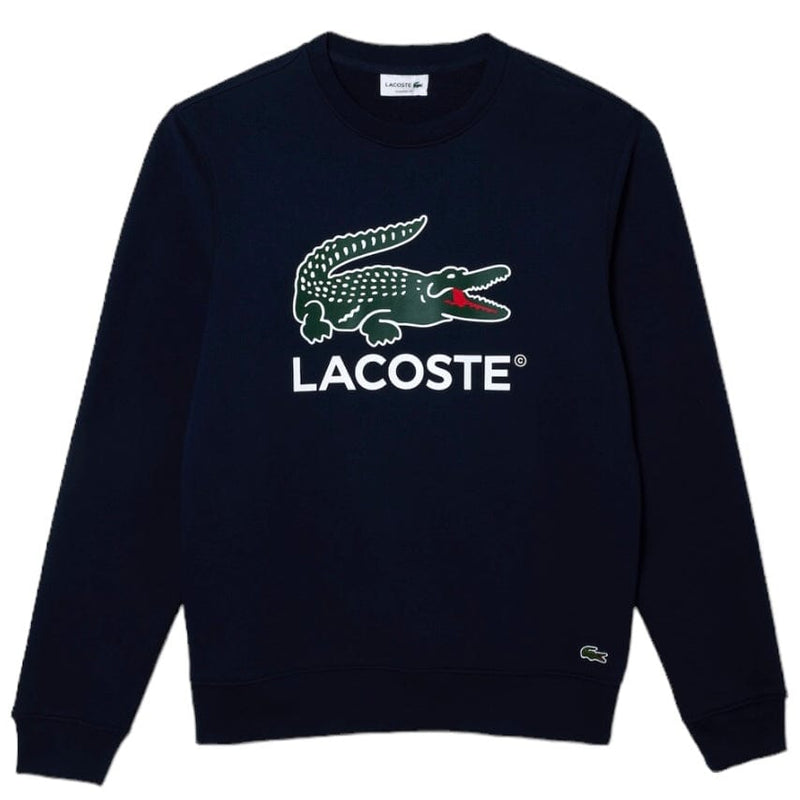 Lacoste Classic Fit Crew Neck Sweatshirt In Navy