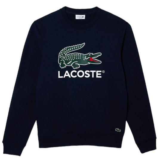 Lacoste Classic Fit Crew Neck Sweatshirt In Navy