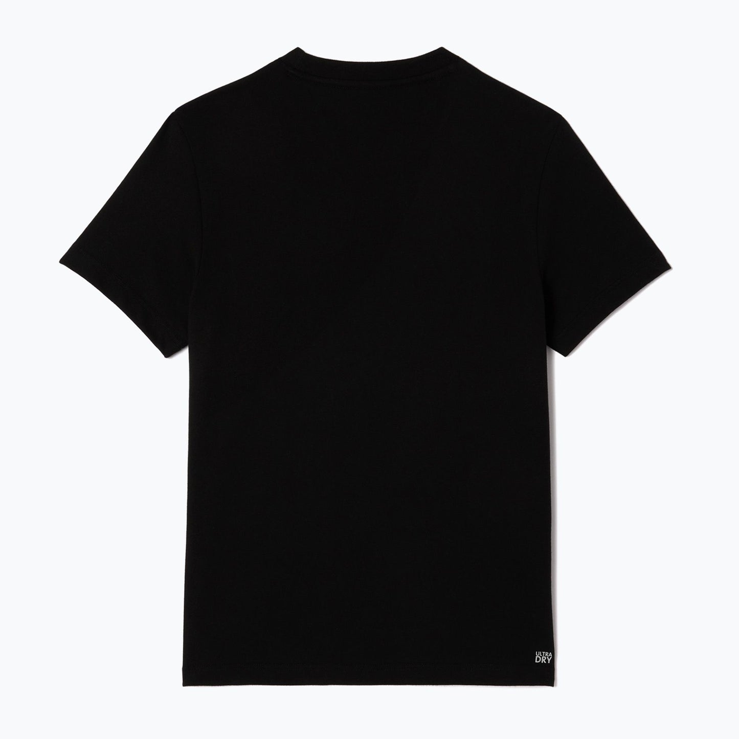 Lacoste Regular Fit Ultra Dry Logo Sport T-Shirt In Black