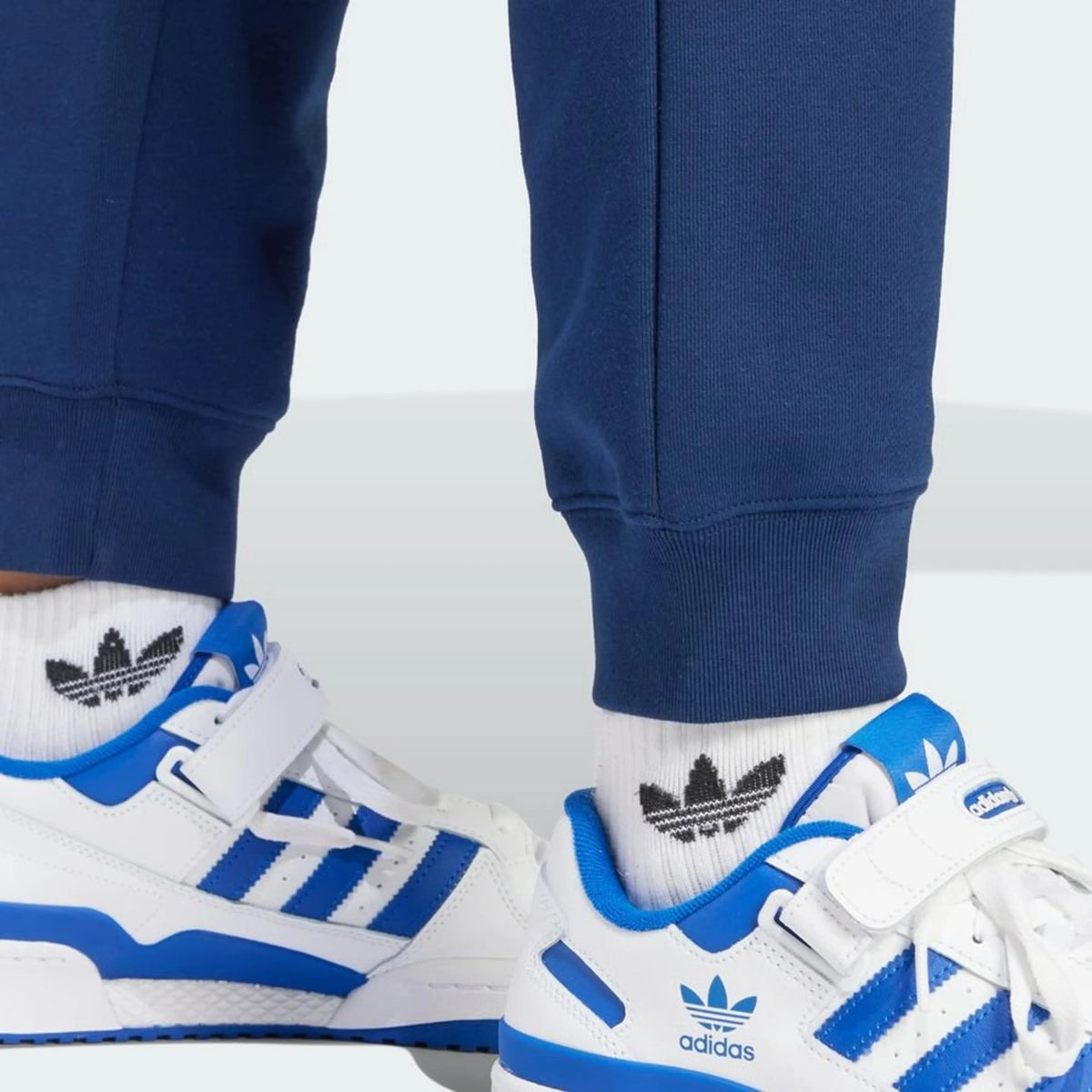 Adidas Regular Fit Trefoil Essential Fleece Jogger in Blue