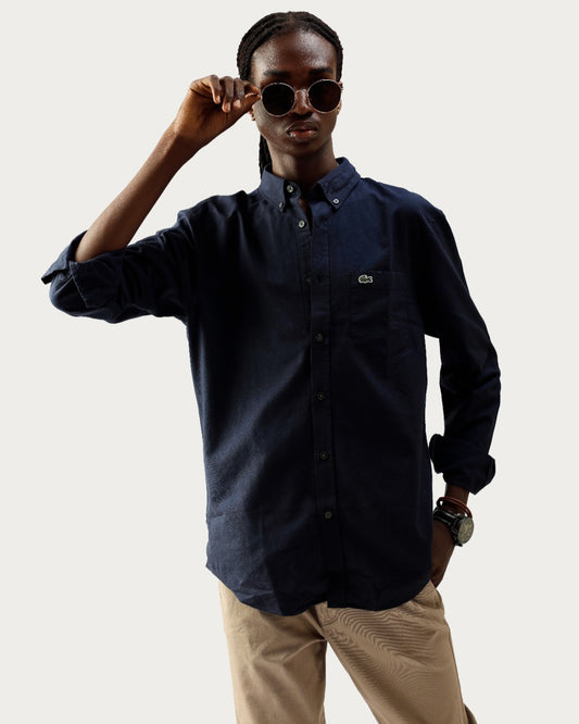 Lacoste Oxford Navy Shirt