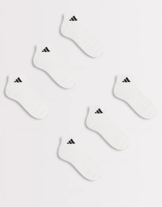 Adidas Ankle Socks in White (Pack of 6)