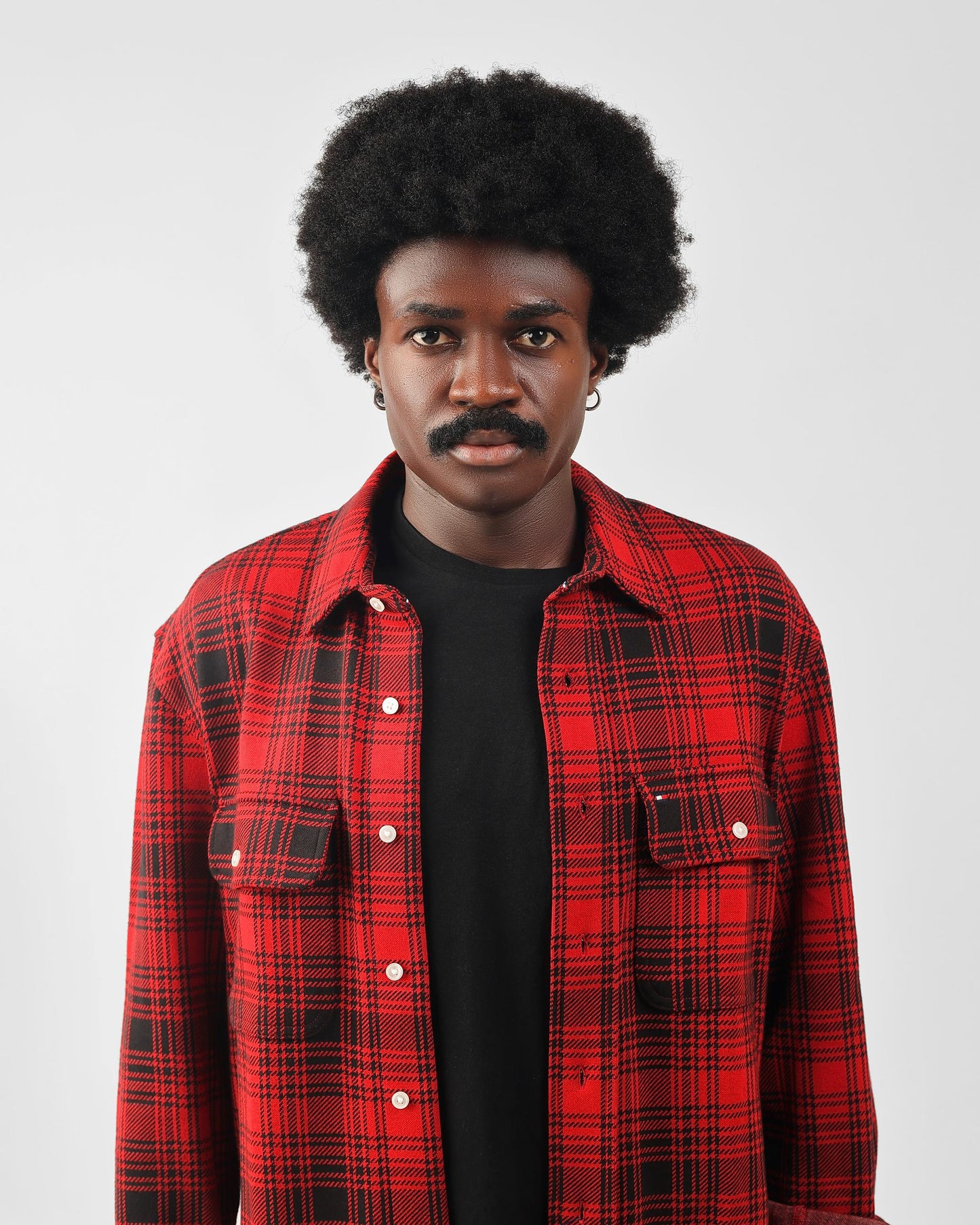 Tommy Hilfiger Regular Fit Plaid Jacquard Knit Shirt