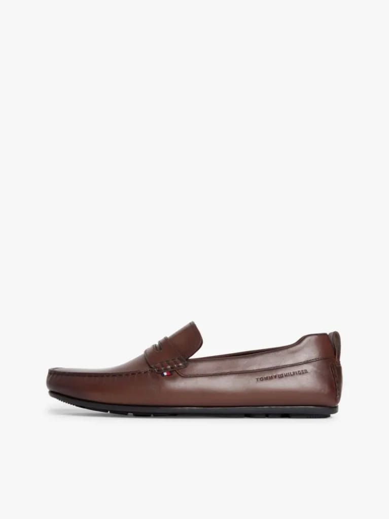 Leather Slip-On Loafers.