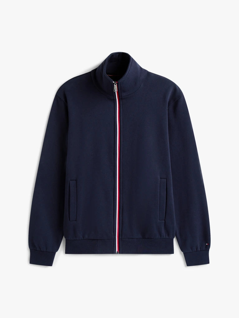 Tommy Hilfiger Signature Stripe Zip Sweatshirt in Navy