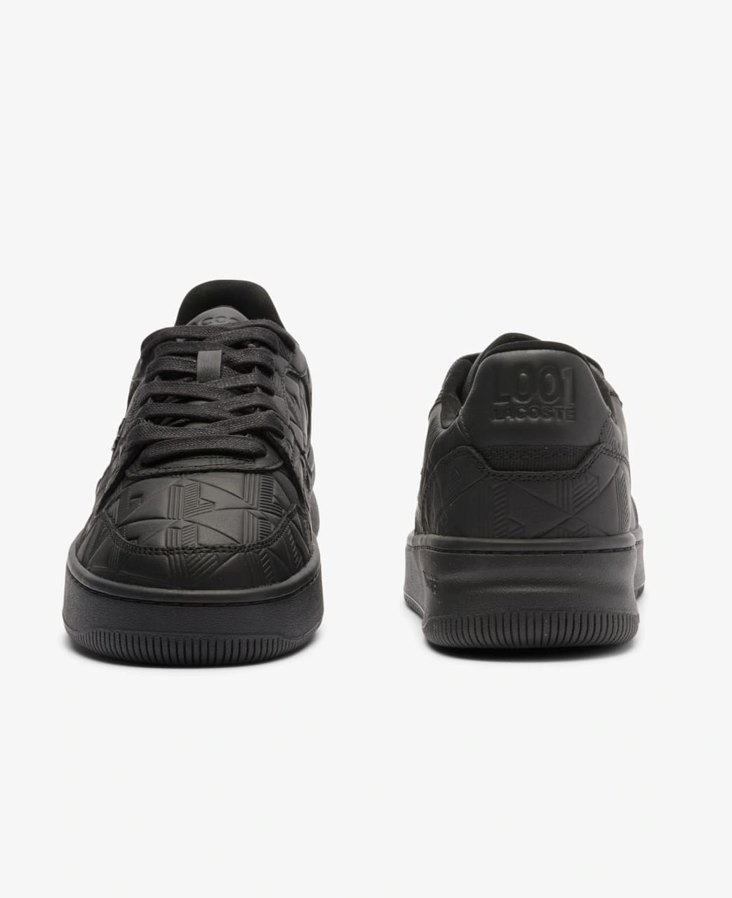 The Lacoste L001 Set Monogram Sneakers in Black