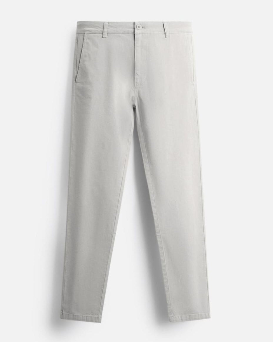 Zara Light Grey Slim Fit Chino Pant