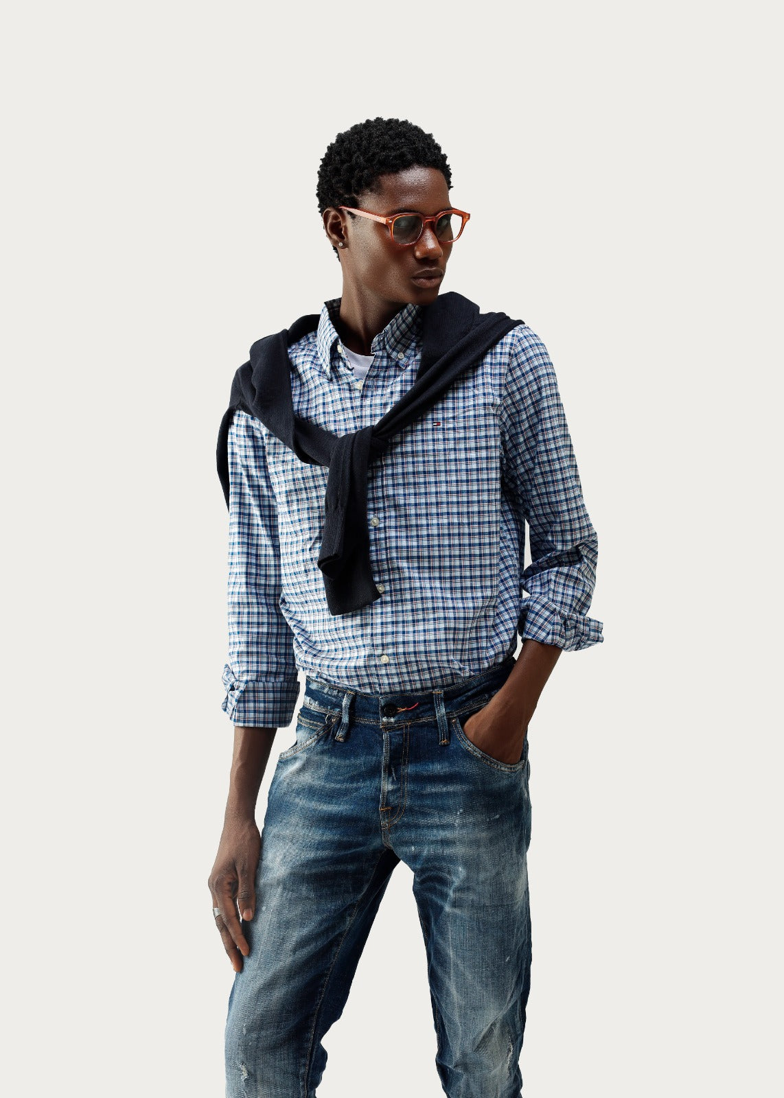 Tommy Hilfiger Blue Plaid Shirt