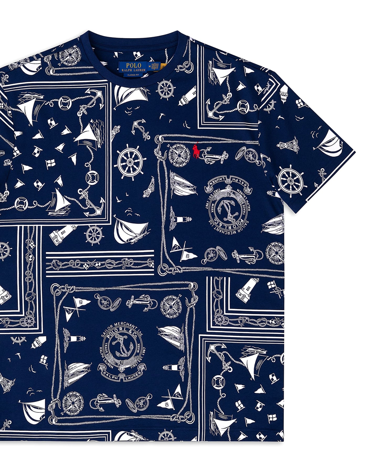 Ralph Lauren Classic Fit Nautical Bandanna T-Shirt