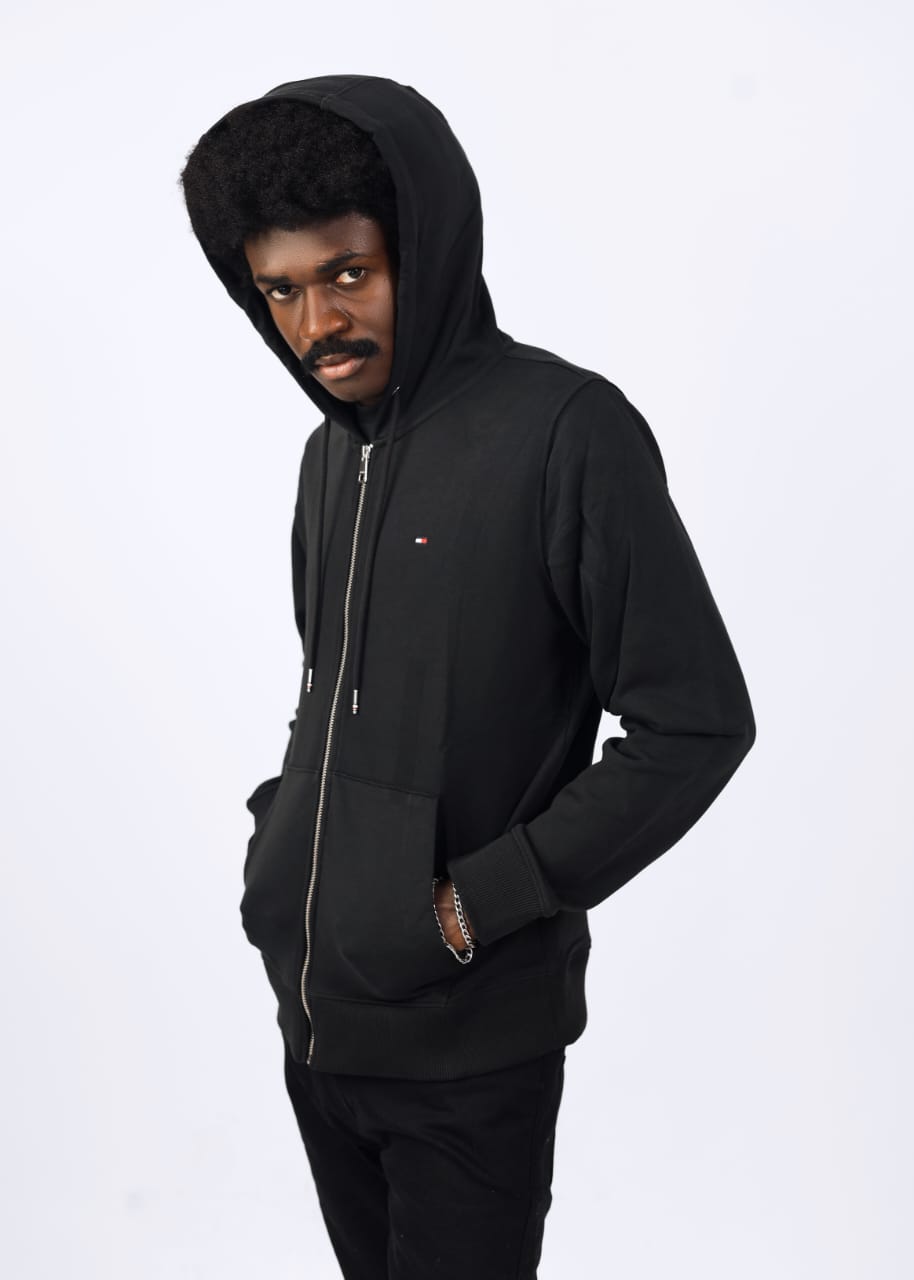 Tommy Hilfiger Black Zip-Through Hoodie