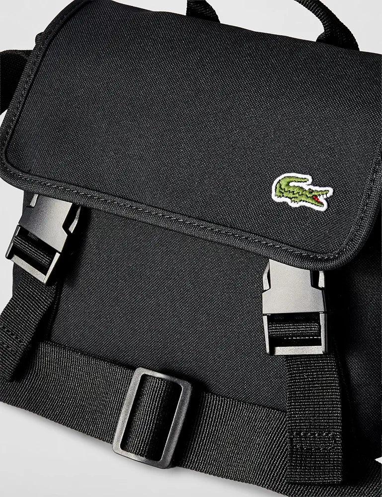 Lacoste Neocroc Messenger Bag In Black
