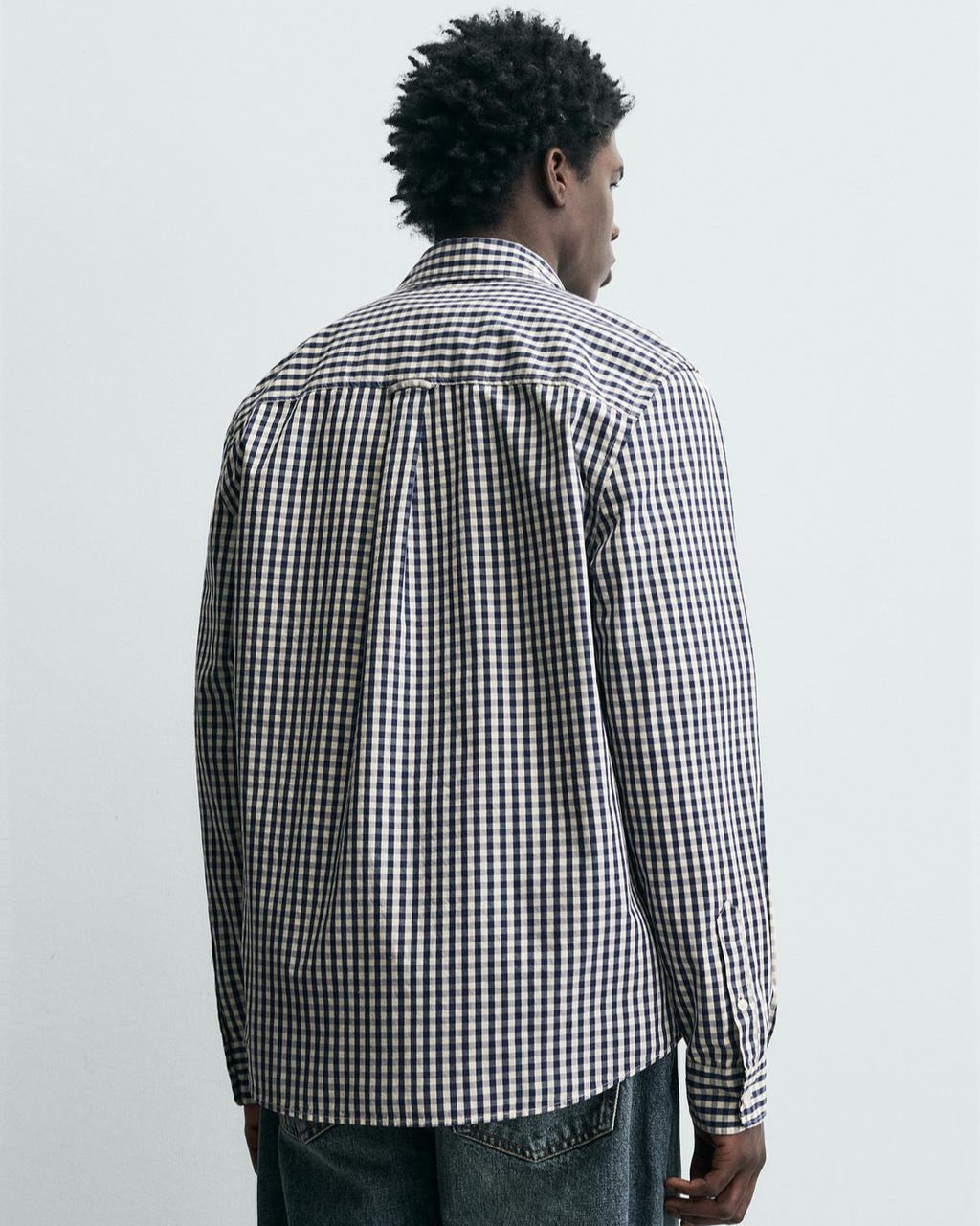 Zara Blue Checked Shirt with Pocket