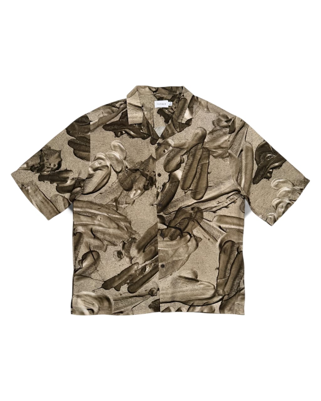 Topman Relaxed Fit Metal Print Shirt