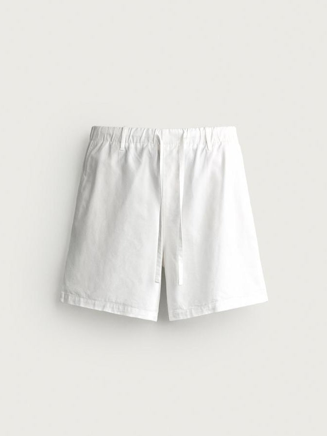 Zara Regular Fit Cotton-Lyocell Short In White