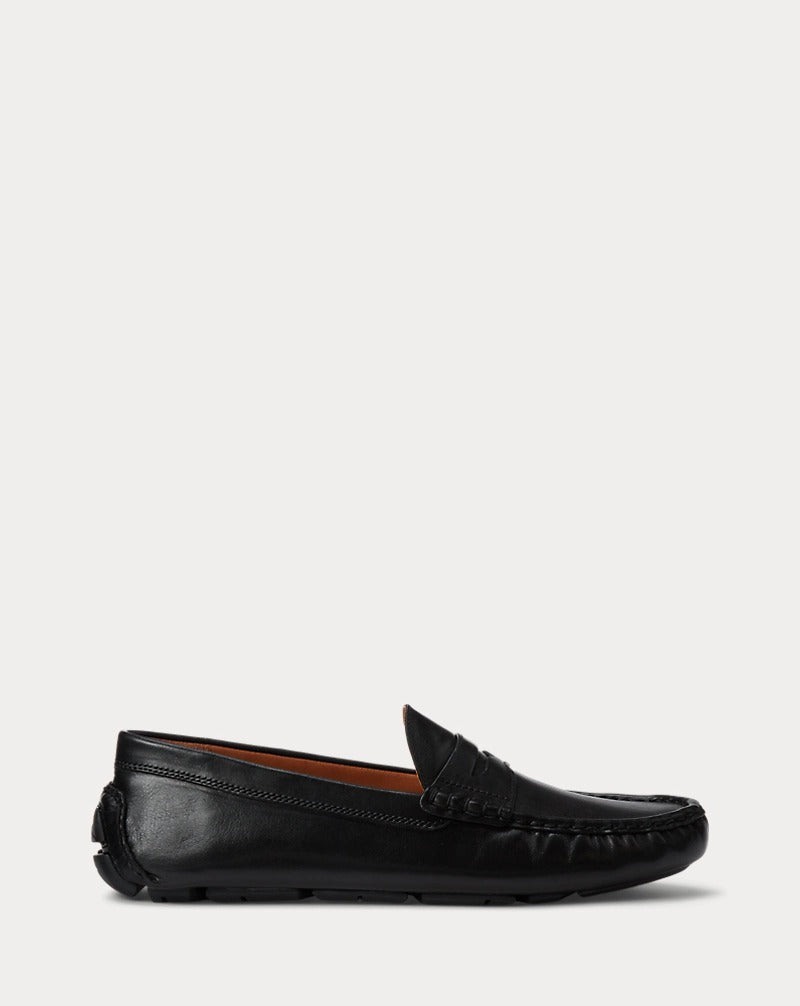 Polo Ralph Lauren Black Anders Leather Driver Loafer