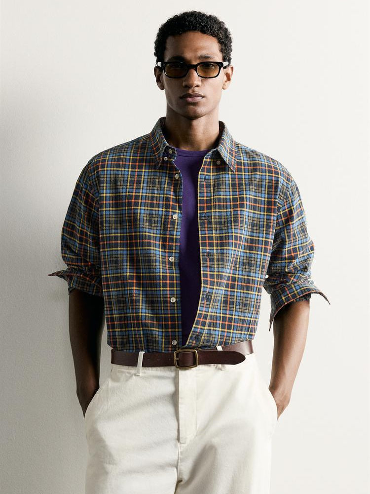 Zara Relaxed Fit Plaid Shirt