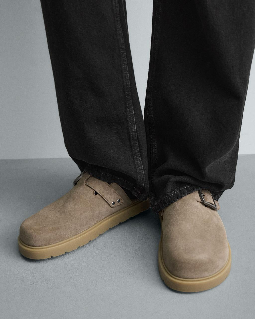 Men's Leather Suede Clogs