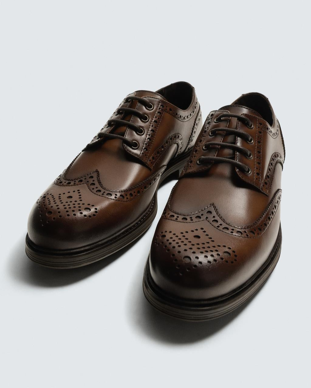 Zara Leather Derby Brogues Shoes