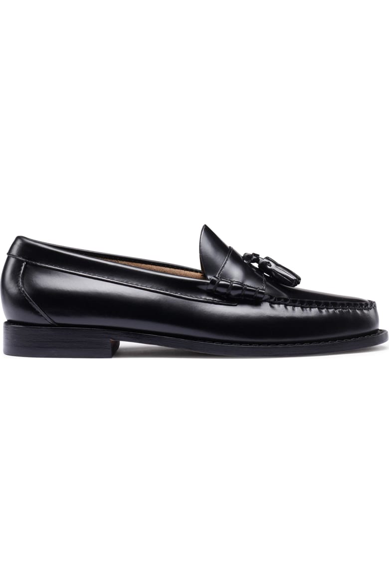 G.H.BASS Weejuns Lennox Tassel Leather Loafers in Black