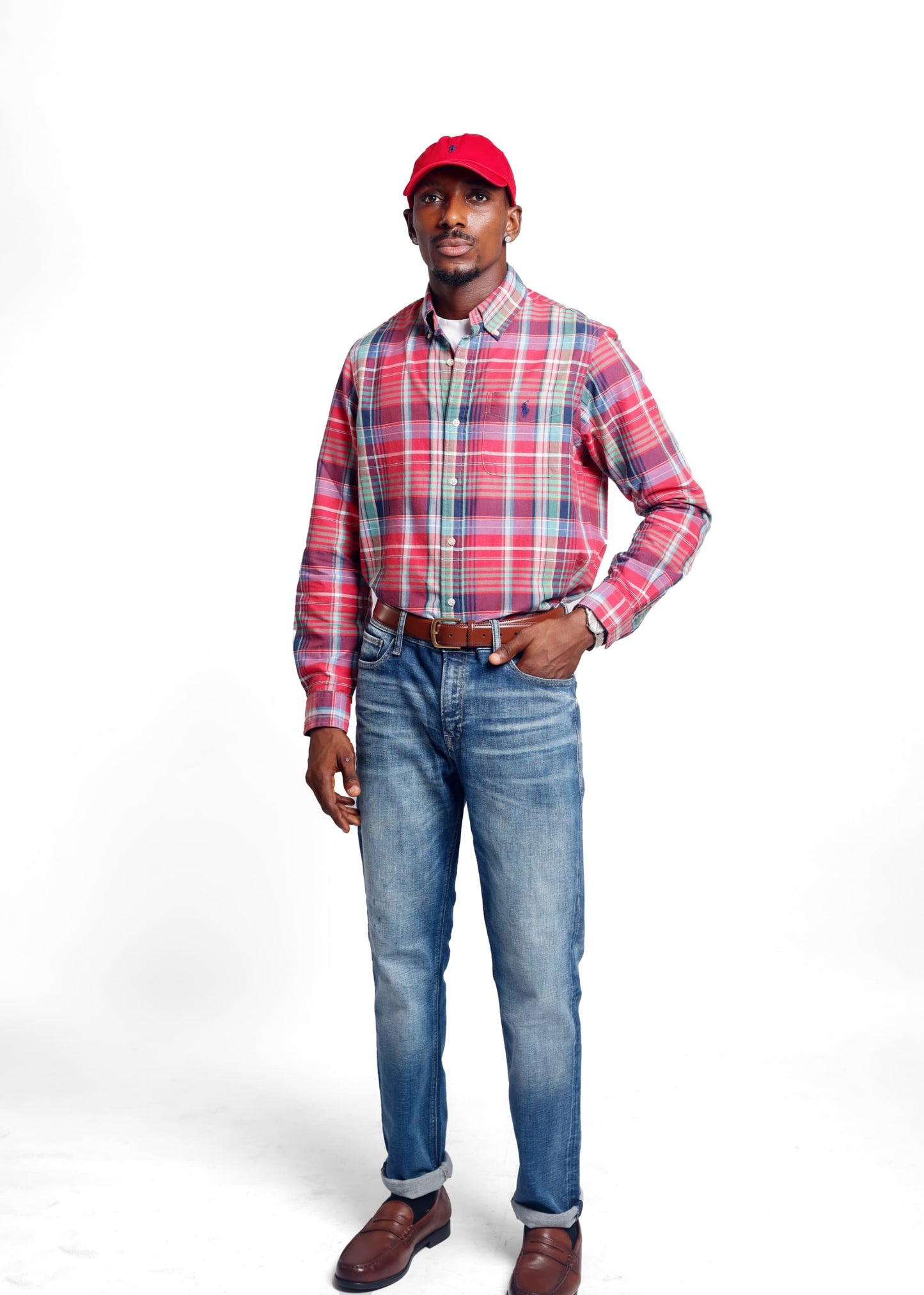 Regular Fit Plaid Oxford Shirt