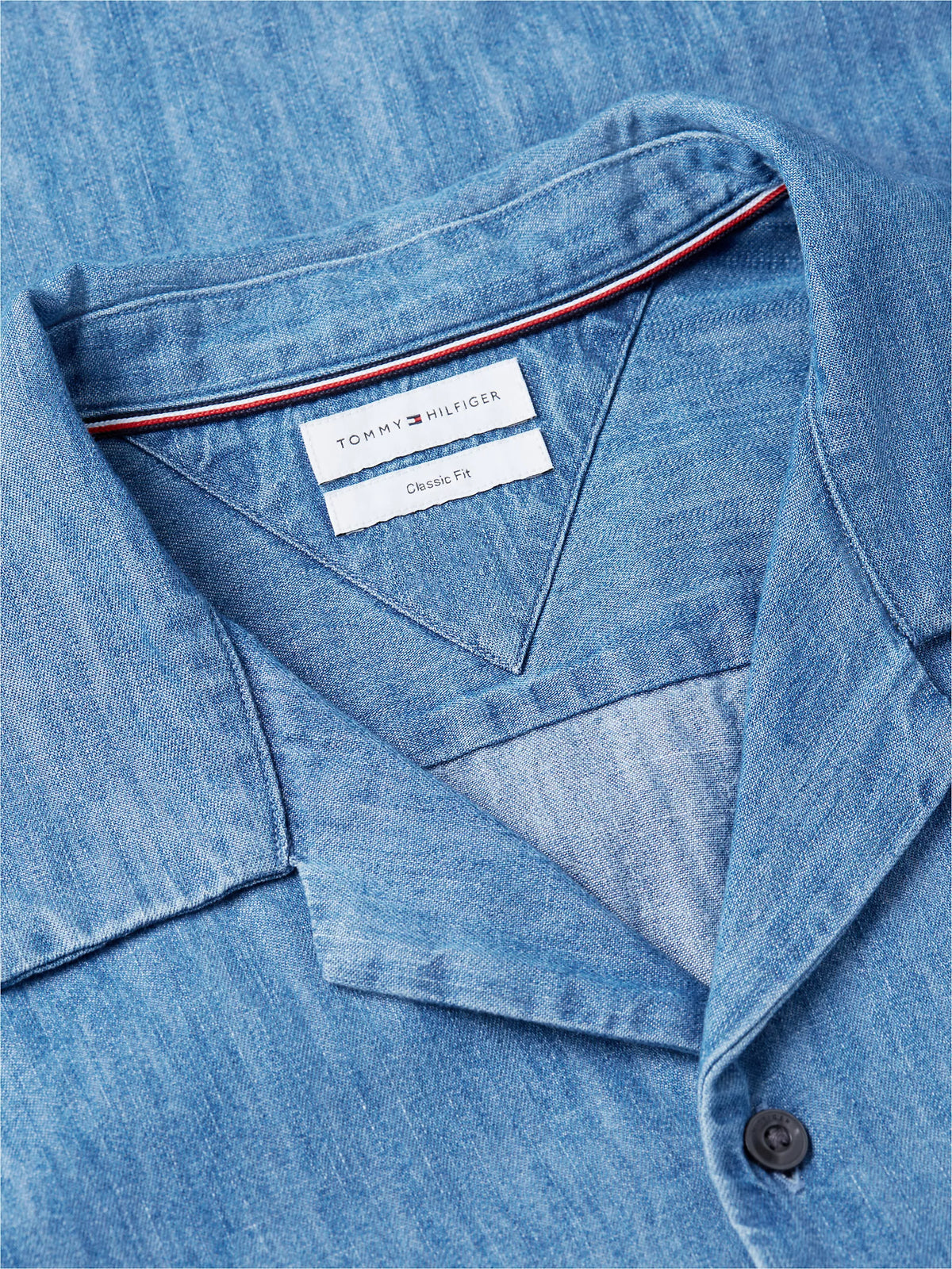 Tommyy Hilfiger Classic Fit Lightweight Denim Camp Shirt