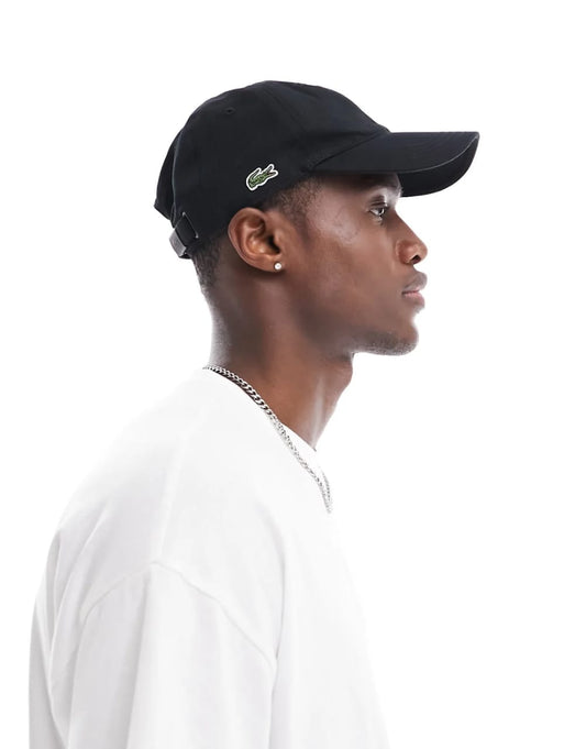 Lacoste Black Side Logo Baseball Cap