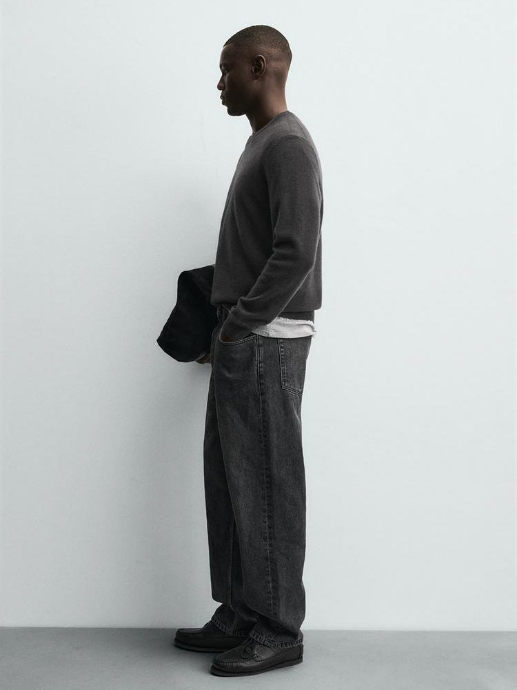 Zara Regular Fit Sweater In Grey