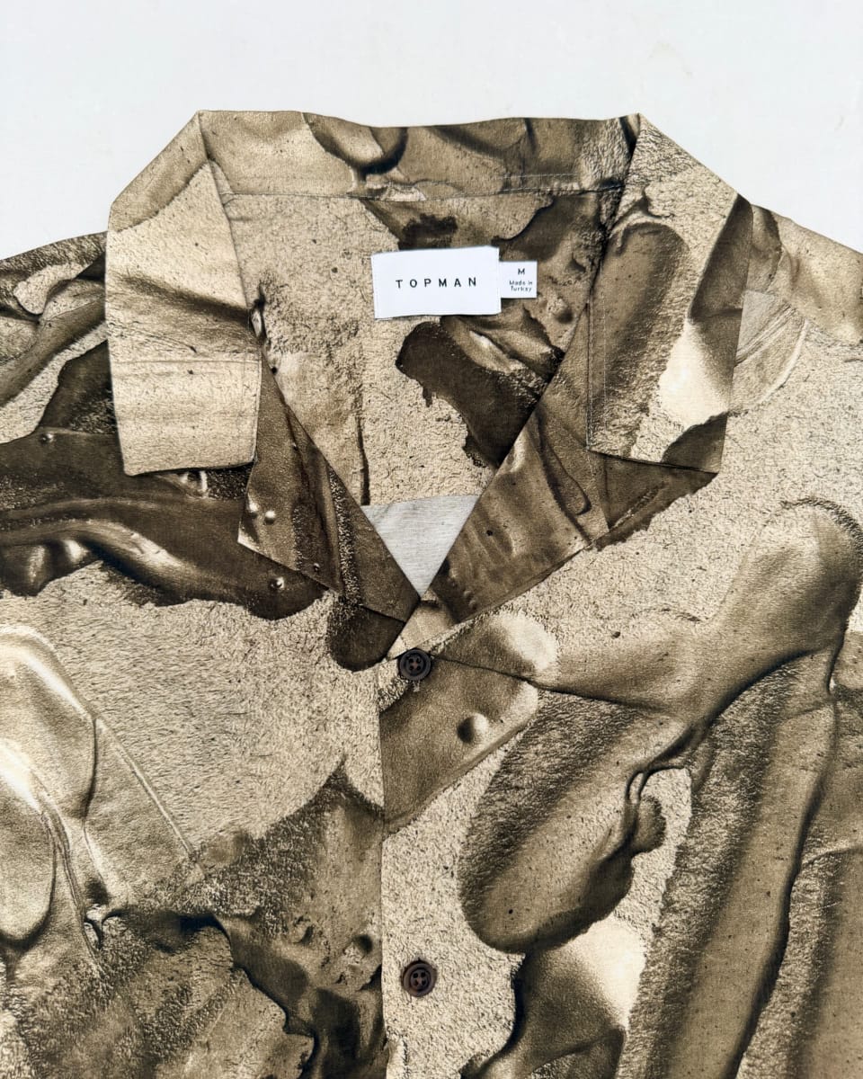 Topman Relaxed Fit Metal Print Shirt