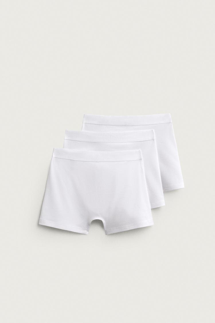 Zara Basic 3-Pack Boxers in white